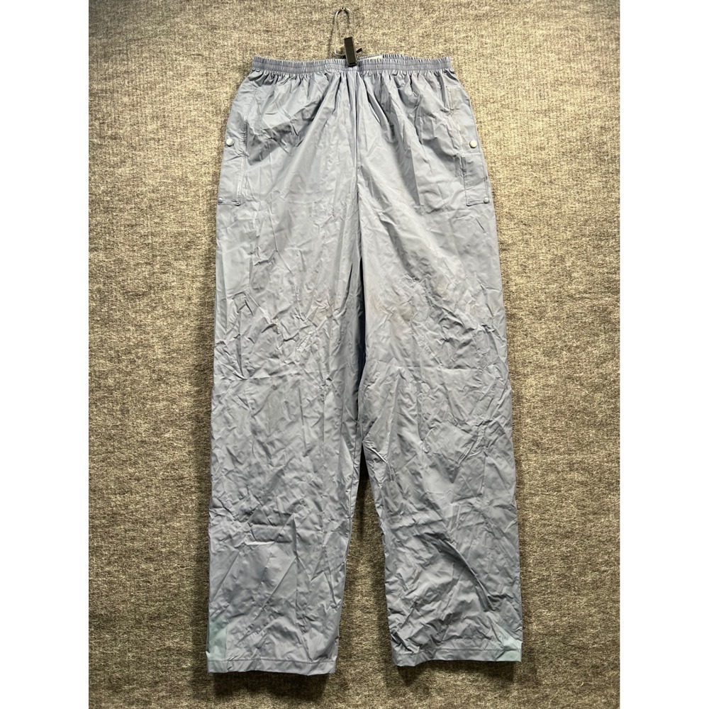 Columbia Sportswear Womens Large Blue Nylon Rain Pants Elastic Waist